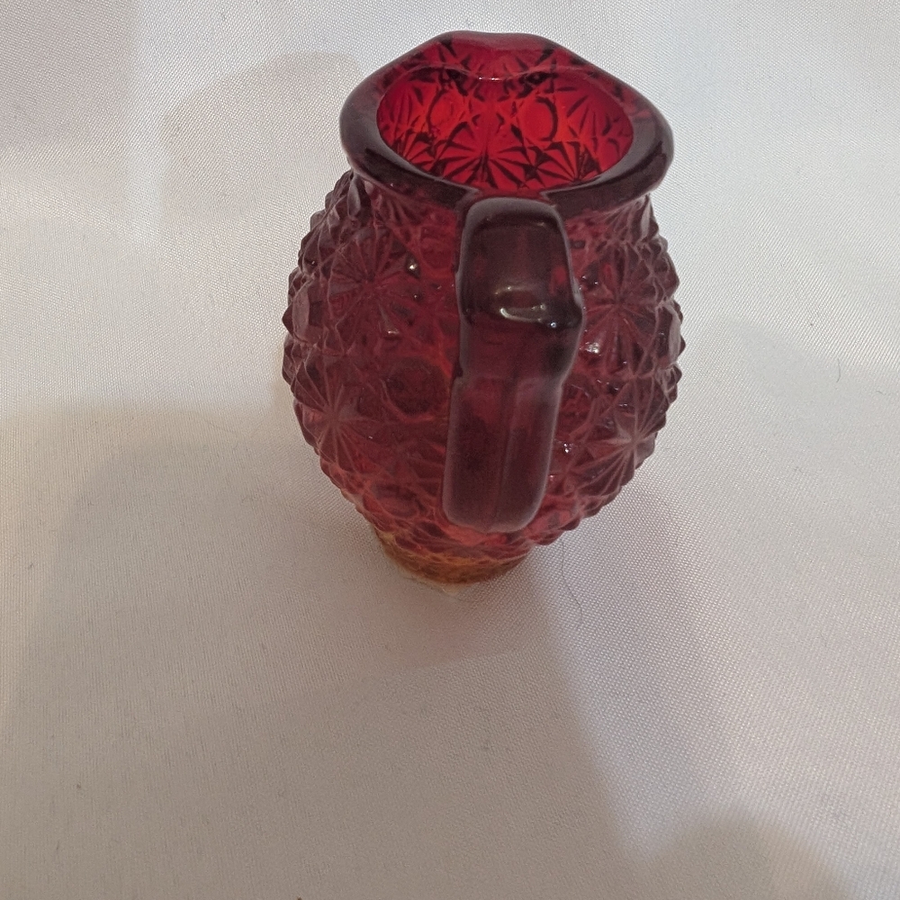 Vintage L. E. Smith Red Pitcher